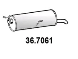 Глушитель PSA C4 11/2004 ->, 307 08/2000 ->, 2.0 16V