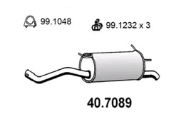 Глушитель Рено Megane 1.4 16V 99-> K4J