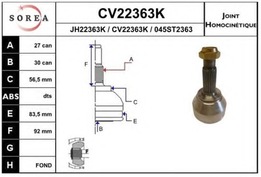 ШРУС наружный Рено Laguna 2 1.6-2.0i 16V,1.9dCi МКПП