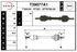 Полуось PSA 406 2.0i 16V, 3.0 V6 АКПП +ABS левая