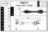 Полуось PSA 206 1.4-1.6 8V -ABS АКПП левая