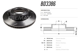 Диск тормозной задний Porsche Panamera 09-> левый высокоуглеродистый  330x28 mm