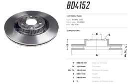 Диск тормозной задний Audi A4, A5, A6, A7, A8, Q5, VW Touareg, Porsche Macan 18->  330x22 mm