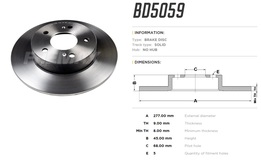 Диск тормозной задний Nissan Maxima, Cefiro 95->03 высокоуглеродистый   277x9 mm