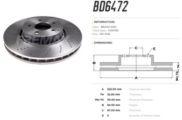 Диск тормозной передний Mercedes C-class (W204) 280-350, E-class (W212, C207) 200-350 09->16 322x32