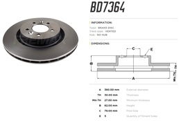 Диск тормозной передний Range Rover 4, RR Sport 2 13->, LR Discovery 5 16-> 360x30