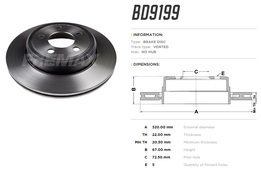 Диск тормозной задний Chrysler 300C 07->, Dodge Charger, Chellenger 11-> высокоуглерод. 320x22 mm