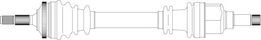 Полуось PSA 206 1.1-1.4 i +ABS МКПП ->02 левая