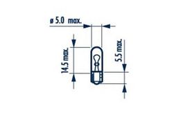 Лампа 12V 1.2W приборного щитка W1.2W