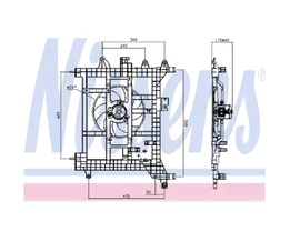 Вентилятор радиатора Рено Duster 1.6-2.0i   -AC