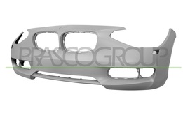 Бампер передний BMW 1-сер. F20 02/11->01/15 (под окраску) с заглушкой буксир. петли + омыват. фар
