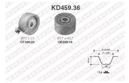 Комплект ГРМ ремень + 2 ролика PSA C3,Xsara,Berlingo,206,307,Partner 1.6 16V