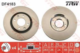 Диск тормозной передний PSA 308,408,C4, Partner B9 08->