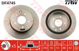 Диск тормозной задний Рено Koleos, Nissan X-Trail, Qashqai, Juke