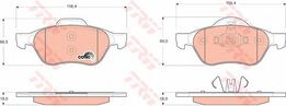 Колодки тормозные передние Рено Megane 2 10.05->/SC 2 06->