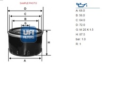 Фильтр масляный PSA C-Crosser, 4007, Mitsubishi, Hyundai, KIA, Mazda, Great Wall, Chery